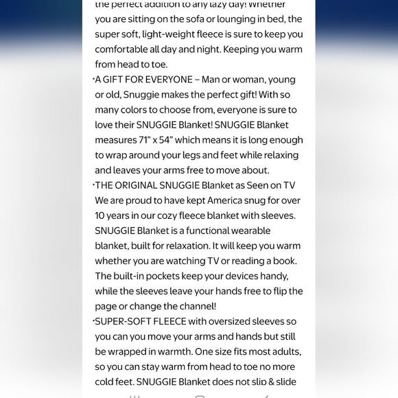 Snuggie The Original Wearable Blanket- Skittles - Picture 6 of 9